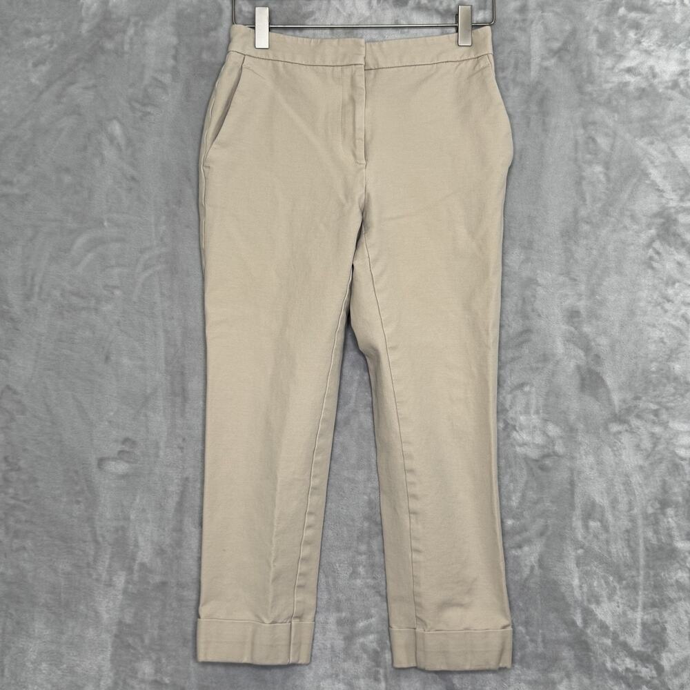 Ann Taylor Factory Pants Womens 00P Petite Stretch Cuffed Pockets Career Casual